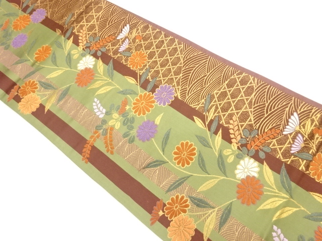 JAPANESE FUKURO OBI / WOVEN MESH PATTERN